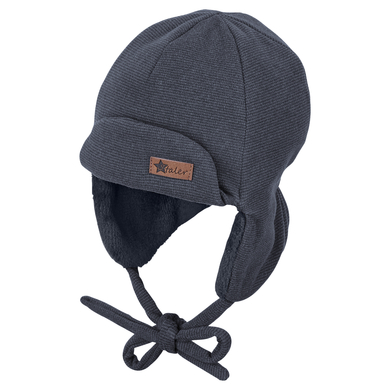 Sterntaler Aviator keps ränder blå melange
