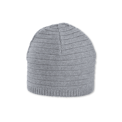 Sterntaler Stickad mössa ribb silver melange