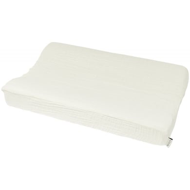 MEYCO Meyco Housse de matelas à langer mousseline uni Offwhite 50x70 cm