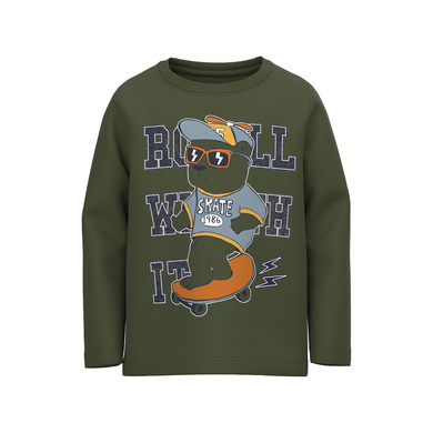 name it Långärmad skjorta Nmmvux Rifle Green