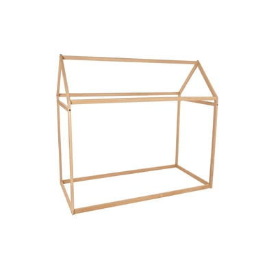 kindsgard Lit cabane au sol enfant hjemly bois naturel 70x140 cm