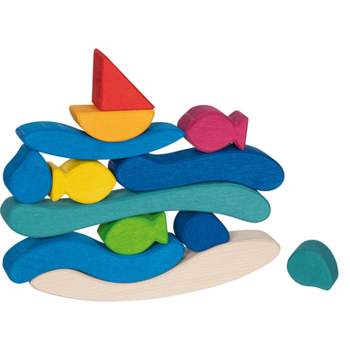 goki Blocs de construction en bois Le monde aquatique