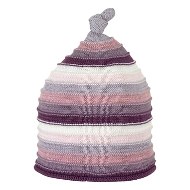 Sterntaler Cappello lavorato a maglia a righe rosa
