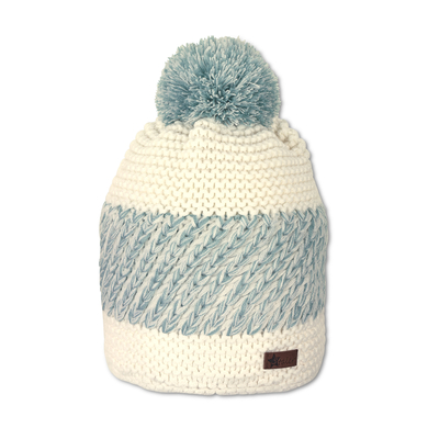 Sterntaler Bonnet tricoté à pompon, mélange de motifs écru