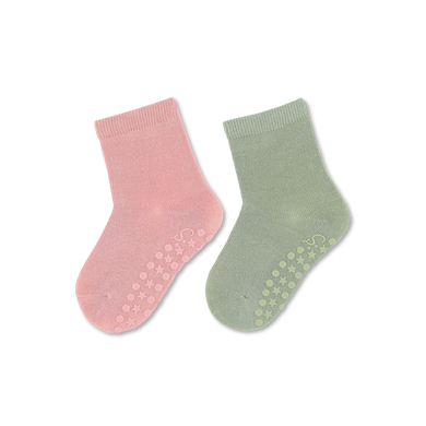 Sterntaler Chaussettes ABS double pack uni rose tendre