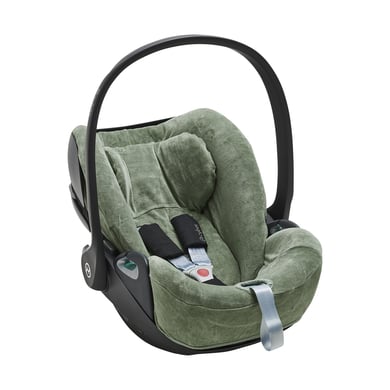 Levně Meyco Potah sedadla Basic Jersey Stone Green pro dětskou autosedačku velikosti 1+ s opěrkou hlavy