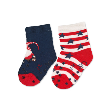 Sterntaler Chaussettes de bébé ABS pack de deux Noël marine