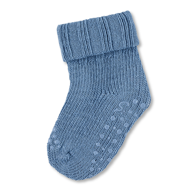 Sterntaler Chaussettes de bébé en laine ABS bleu moyen