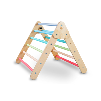 tiSsi® Triangle d'escalade enfant Pikler bois pastel multicolore