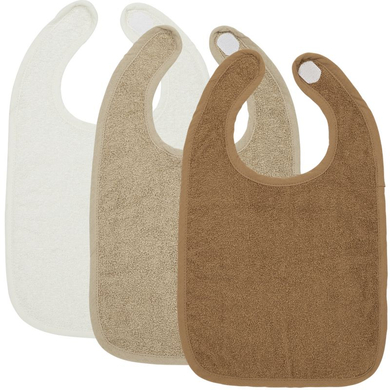 MEYCO Slabbetje Terry Uni Off white / Sand /Tofee 3-pack