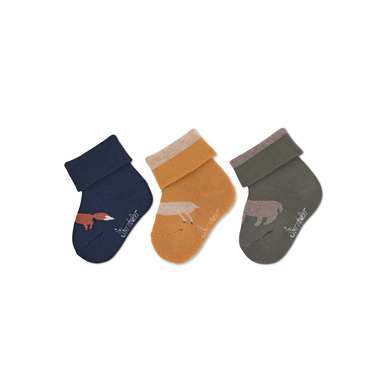 Sterntaler Calzini per neonati 3 pezzi animali della foresta marine