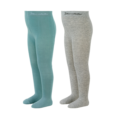 Sterntaler Collants unis double pack vert clair