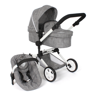 BAYER CHIC 2000 Kombi-Puppenwagen LINUS Jeans grey 592-76