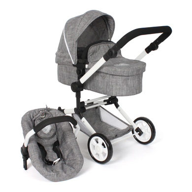 BAYER CHIC 2000 Kombi-Puppenwagen LINUS Jeans grey