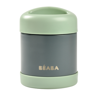 Beaba BEABA® Pot de conservation repas thermo-portion inox mineral grey/sage green