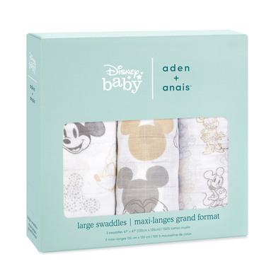 aden+anais™ Langes bébé maxi Mickey Minnie Mouse mousseline coton lot de 3