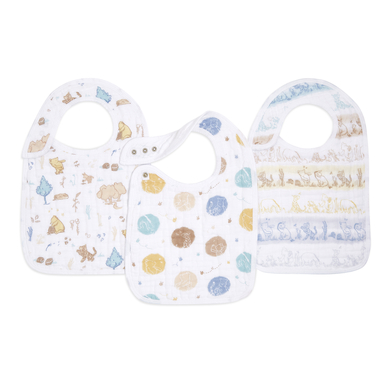 aden+anais™ Bavoir bébé Winnie l'ourson dans les bois mousseline de coton lot de 3
