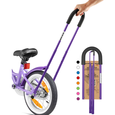 Image of PROMETHEUS BICYCLES® Maniglione di spinta per bici da bambino, viola