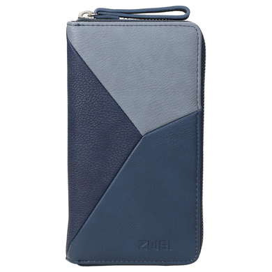 zwei Jana J2 – Geldbörse 20 cm nubuk-blue