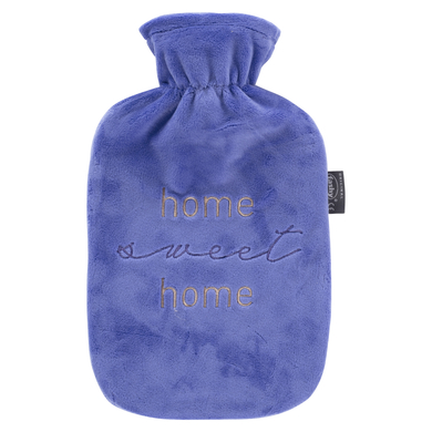 fashy ® Borraccia 2L con copertura in pile e ricamo, viola