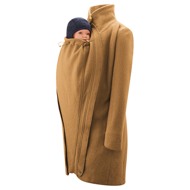 mamalila Manteau de portage de bébé éco-laine Oslo camel