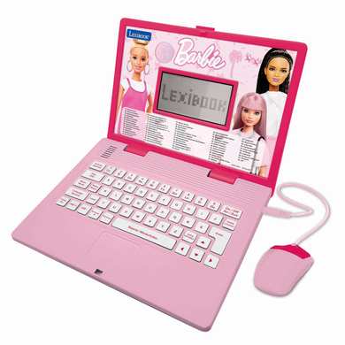 LEXIBOOK Barbie Zweisprachiger pädagogischer Laptop – 124 Aktivitäten (English/Deutsch) JC598BBi3