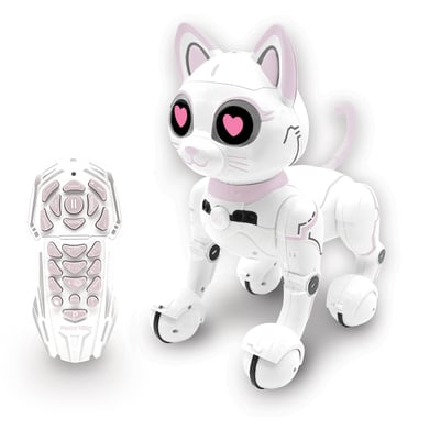 LEXIBOOK Power Kitty - Meine schlaue Roboterkatze mit Programmierfunktion, weiß