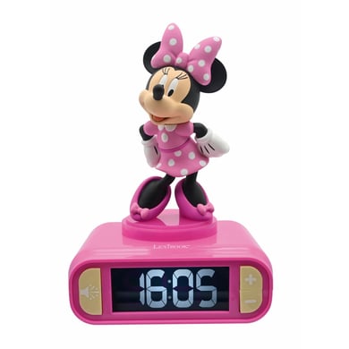 LEXIBOOK Réveil numérique veilleuse lumineuse Disney Minnie 3D effets sonores