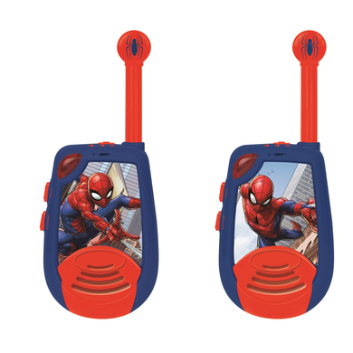 LEXIBOOK Spider -Walkie-talkie da uomo con portata fino a 2 km, funzione luce Morse e clip per cintura