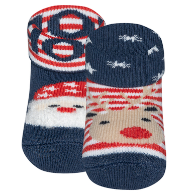 Ewers Chaussettes bébé pack de 2 renne/père Noël encre