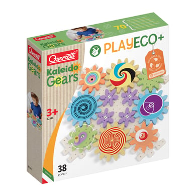 Quercetti Play Eco+ Kaleido Gears Biokunststoff-Bausatz mit Zahnrädern
