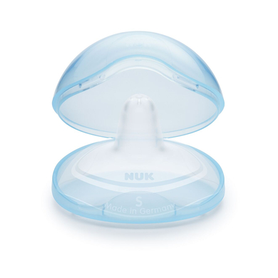 Image of NUK Mascherine per il seno in silicone in confezione da 2 pezzi taglia S con scatola protettiva