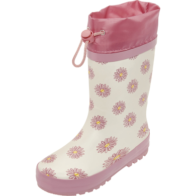 Playshoes Bottes en caoutchouc Margarites roses