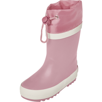 Playshoes Bottes en caoutchouc unies roses