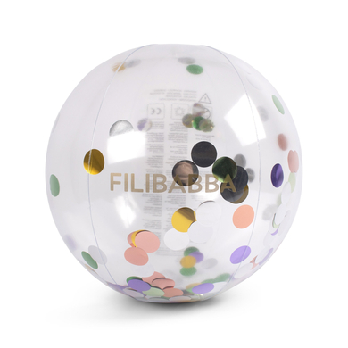 Filibabba Plážový míč Alfie - Duhové konfety