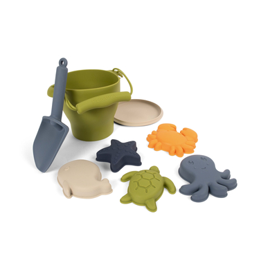 FILIBABBA Jouets de plage seau garni animaux marins silicone