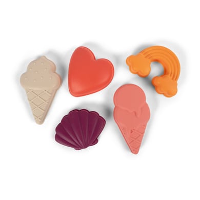 Filibabba Set di 5 stampi in silicone Sand - Strandliebe
