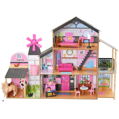Levně KidKraft ® Domeček pro panenky 2 v 1 s větrným mlýnem a stodolou