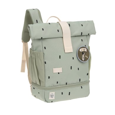 Image of LÄSSIG Zaino asilo Mini Rolltop Backpack Happy Prints light olive059