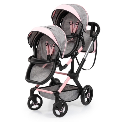 Image of bayer Design Passeggino gemellare per bambole Xeo Twin con farfalla