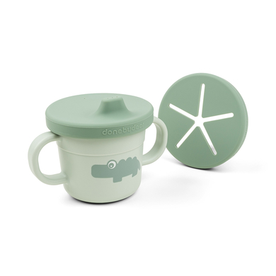 Done by Deer™ Tasse enfant poignées goûter Croco vert