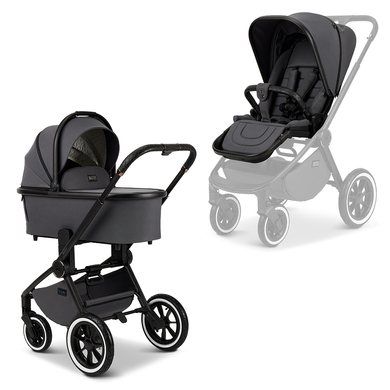 Moon MOON Poussette duo combinée 2en1 Resea Edition+ anthracite/black matt