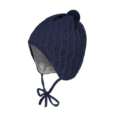 Image of Maximo Beanie a punto cordoncino marine059