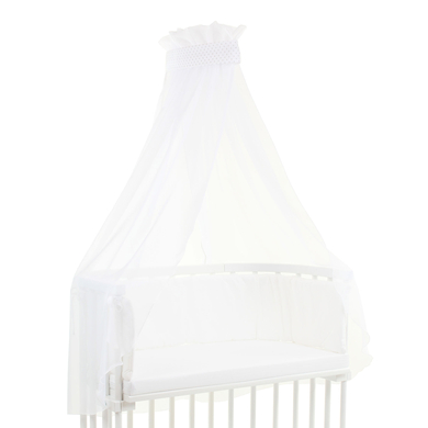 babybay® Ciel pour lit cododo piqué bande tous modèles blanc pois gris nacré