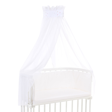 babybay® Ciel pour lit cododo piqué bande tous modèles blanc mix étoiles sand/rose