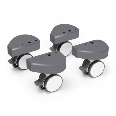 babybay Kit roulettes pour lit cododo spécial verni gris ardoise