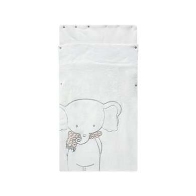 JACKY Couverture bébé enveloppante multifonction MY SWEET ELEPHANT offwhite