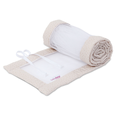 Image of babybay® Nest Mesh Royal adatto al modello Boxspring XXL beige glitter a pois or059