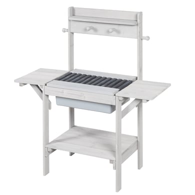roba Table enfant jeux d'eau/sable Outdoor BBQ bois gris