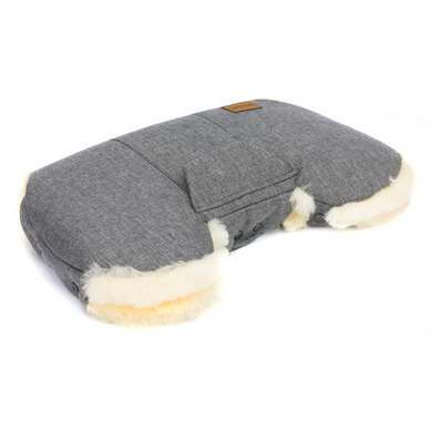 fillikid Scaldamani Nyby in pelle di agnello grigio melange